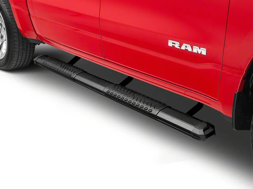Barricade 5-Inch Aluminum Side Step Bars; Black Cover Plate (19-25 Ram 1500 Crew Cab) 2