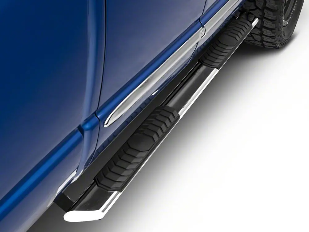 Barricade 4" Stainless Steel Flat Oval Running Boards for 2002–2008 Ram 1500 Quad Cab