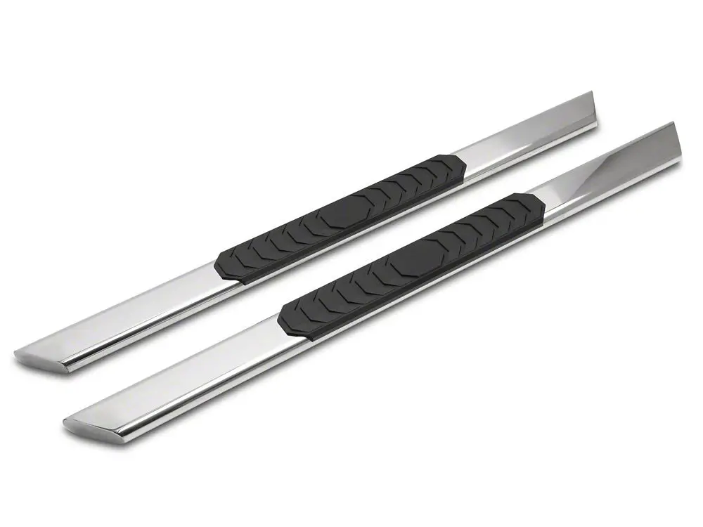 Barricade 4" Stainless Steel Flat Oval Running Boards for 2009–2018 Ram 1500 Regular Cab