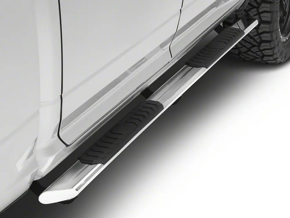 Barricade 4" Stainless Steel Flat Oval Running Boards for 2009–2018 Ram 1500 Crew Cab