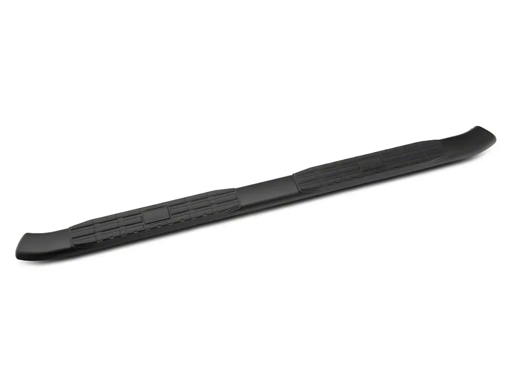 Barricade Pinnacle 4-Inch Oval Bent End Side Step Bars; Black (19-25 Ram 1500 Quad Cab) 2