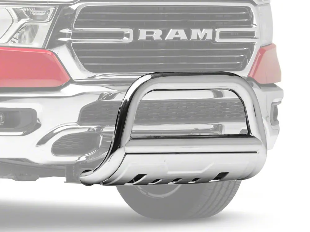 Barricade 3.5-Inch Oval Stainless Steel Bull Bar with Skid Plate – Compatible with 2019–2024 Ram 1500 (Excludes Rebel & TRX)