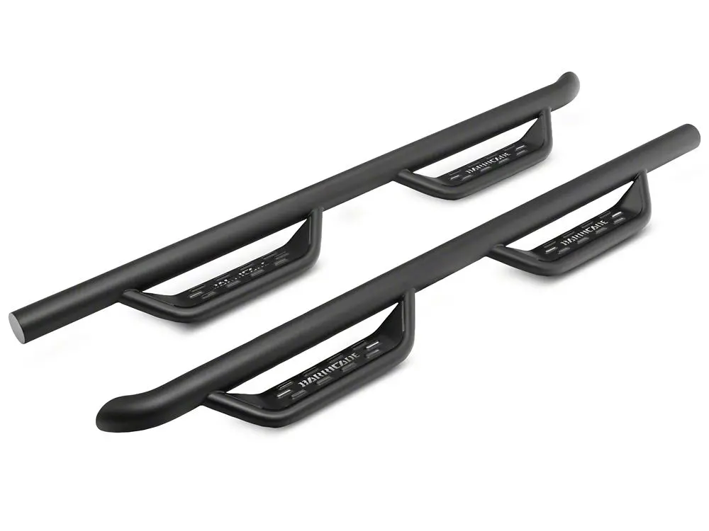 Barricade Tubular Drop Steps with Textured Black Finish — 2019–2025 Ram 1500 Quad Cab