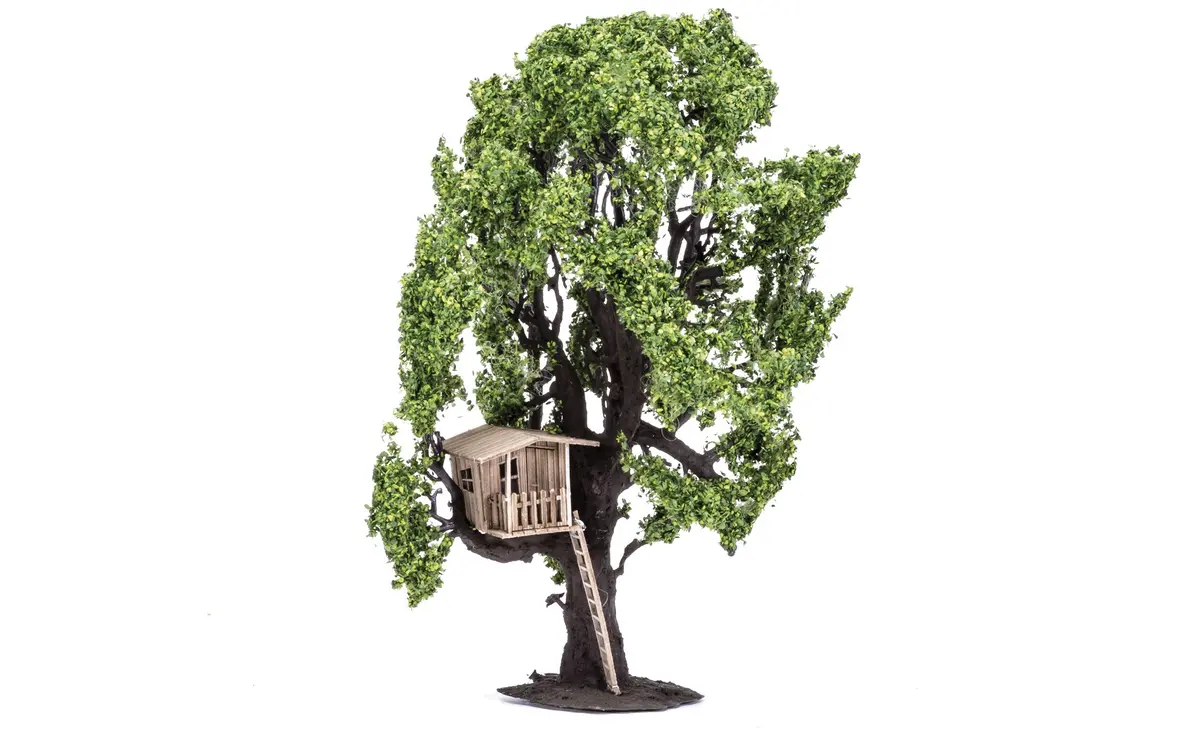 Tree With Tree House - 15Cm 1