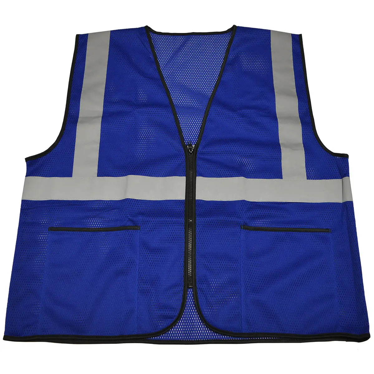 Rbvm-S1 Ansi Non-Rated Royal Blue Mesh Safety Vest For Enhanced Safety & Identification 1