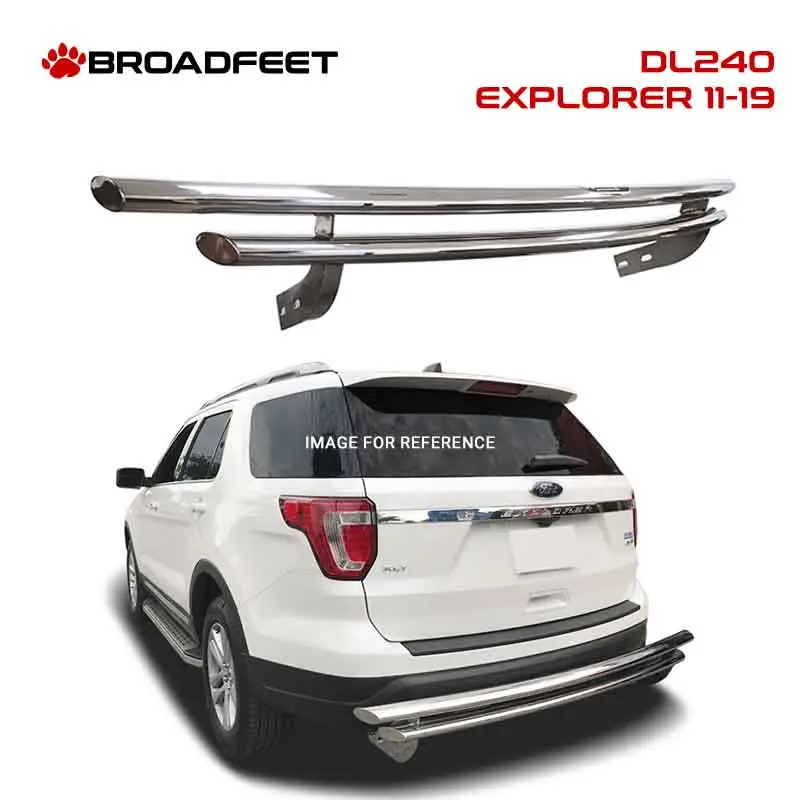 Rear Double Layer (Dl240) Bumper Guard Stainless Steel Fit Ford Explorer 2011-2019 1