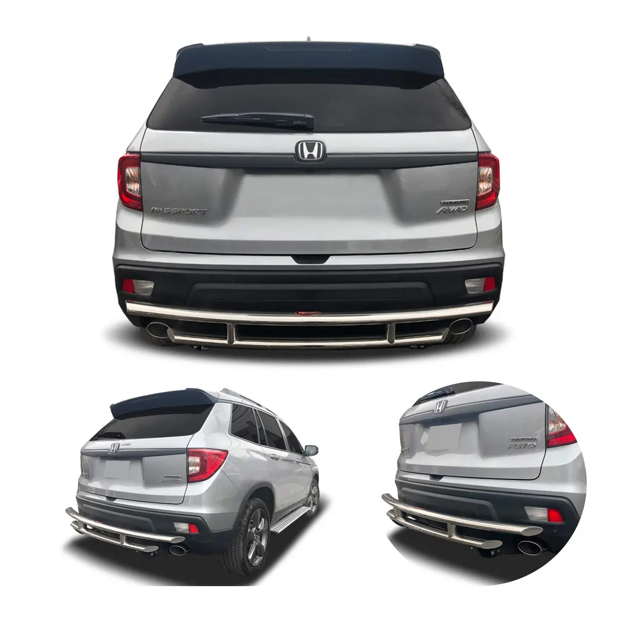 Rear Double Layer (Dl11) Bumper Guard Fits Honda Passport 2019-2025 1