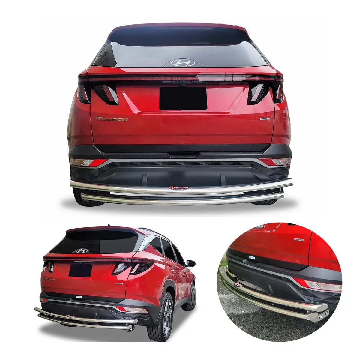 Rear Double Layer (Dl306) Bumper Guard Fits Hyundai Tucson 2022-2025 1