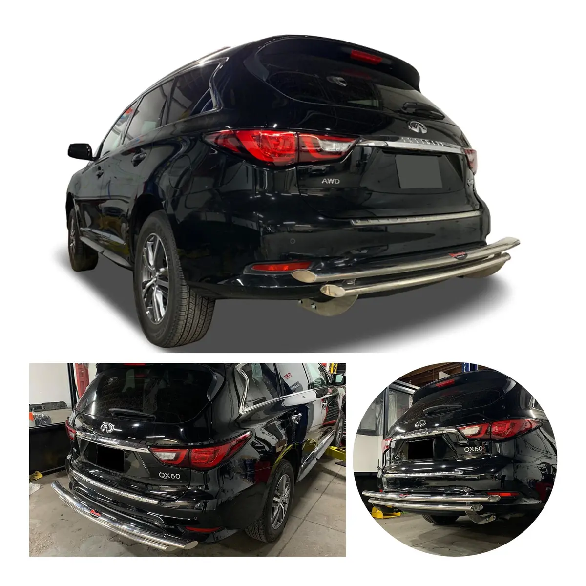 Rear Double Layer (Dl534) Bumper Guard Fits Infiniti Qx60 2013-2021 1