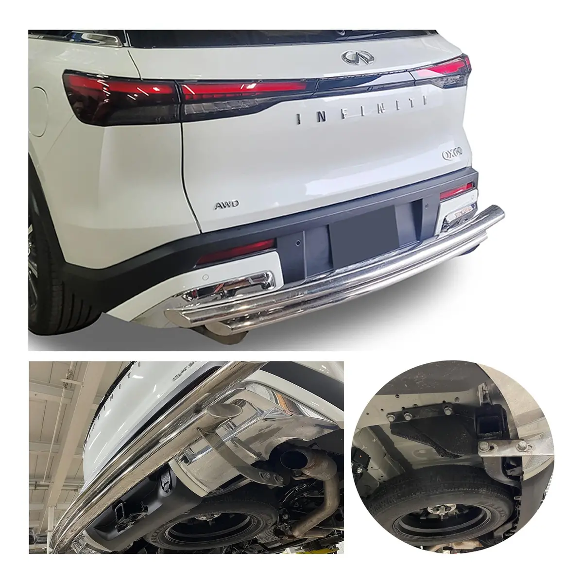 Rear Double Layer (Dl534) Bumper Guard Fits Infiniti Qx60 2022-2025 1