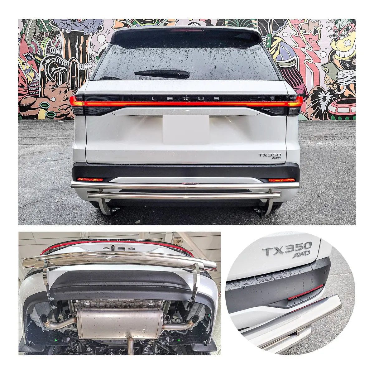 Rear Double Layer (Dl534) Bumper Guard Fits Lexus Tx350 2024-2025 1