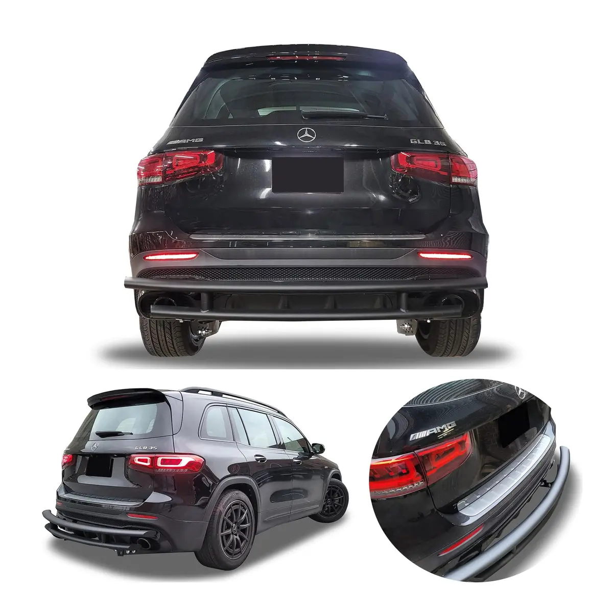 Rear Double Layer (Dl11) Bumper Guard Fits Mercedes Benz Glb 2020-2025 2