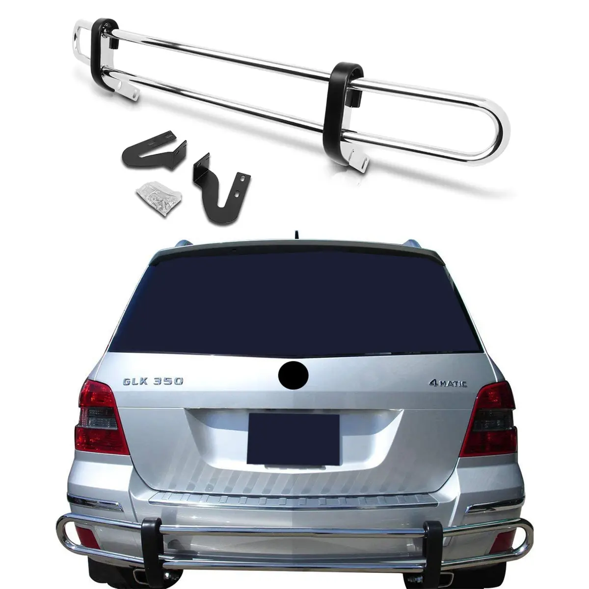 Rear Double Pipe (Dp398) Bumper Guard Fits Mercedes Benz Glk 2009-2015 1