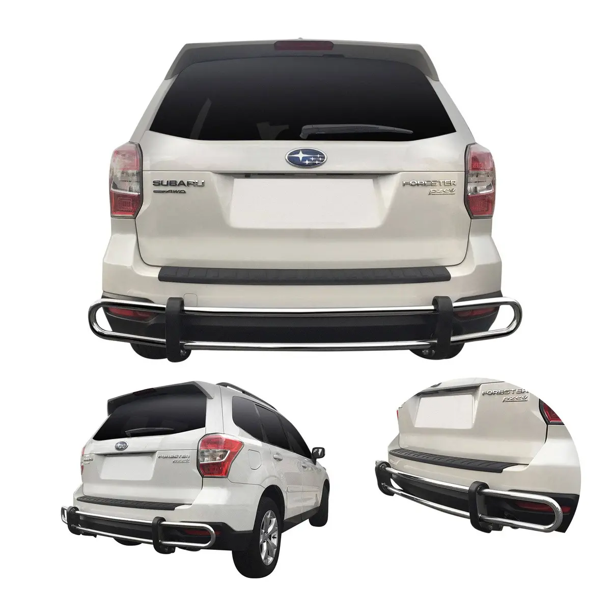 Rear Double Pipe (Dp385) Bumper Guard Fits Subaru Forester 2009-2013 1