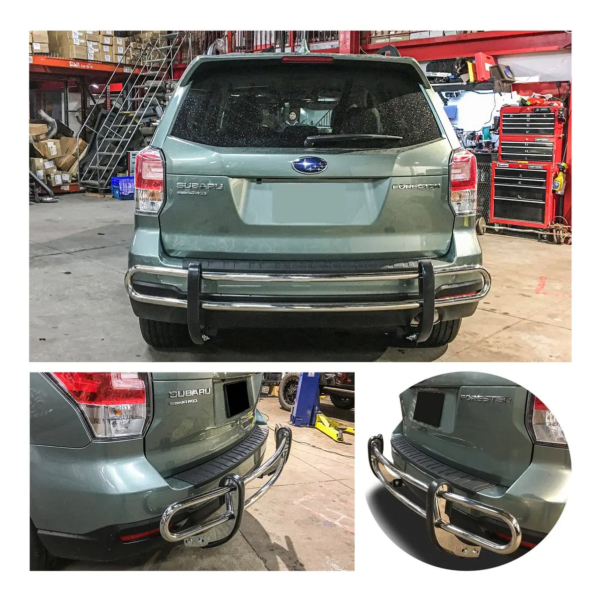 Rear Double Pipe (Dp385) Bumper Guard Fits Subaru Forester 2014-2018 1