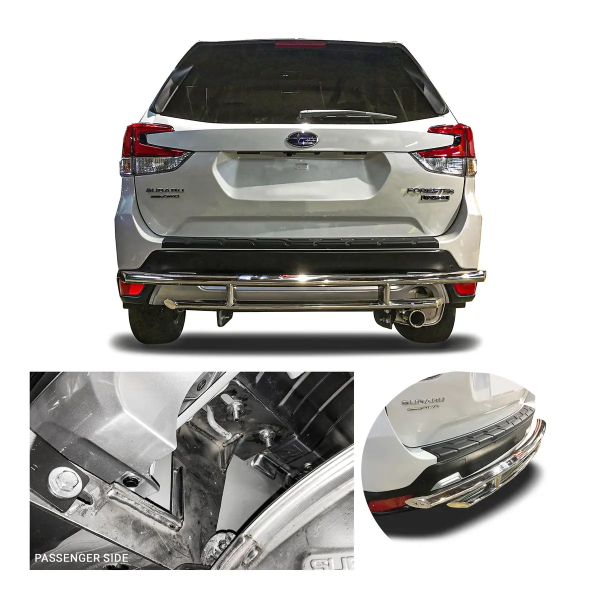 Rear Double Layer (Dl11) Bumper Guard Fits Subaru Forester 2019-2021 1