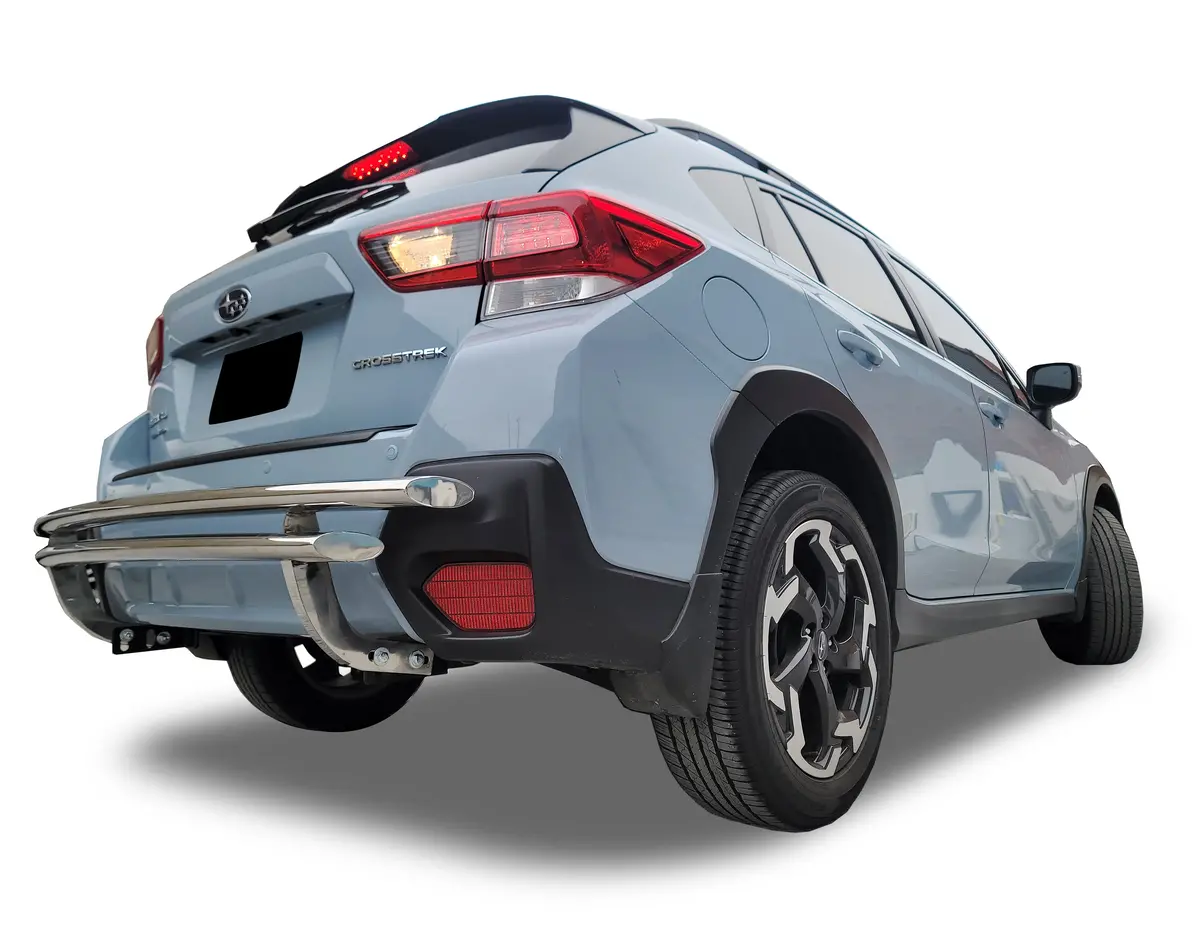Rear Double Layer Bumper Guard (Dl13) Fits Subaru Crosstrek 2018-2025 In Stainless Steel 1