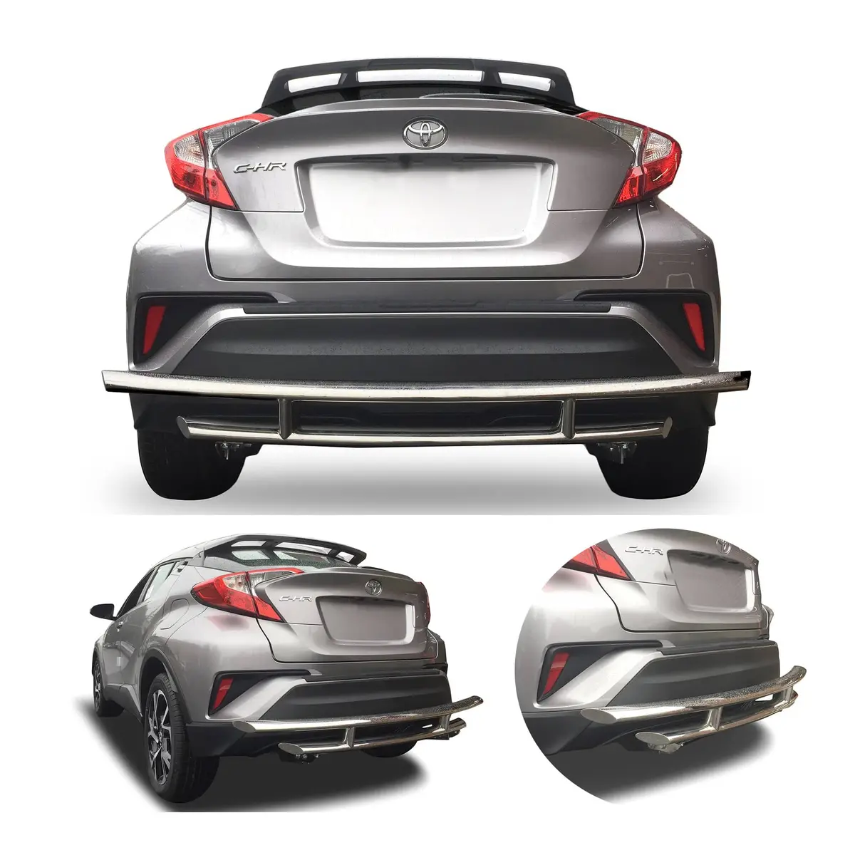 Rear Double Layer (Dl12) Bumper Guard Fits Toyota Ch-R 2018-2021 1