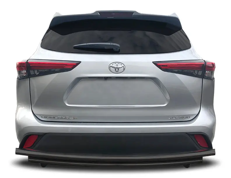 Rear Double Layer Bumper Guard (Dl13) Fits Toyota Highlander 2020-2025 In Stainless Steel 1