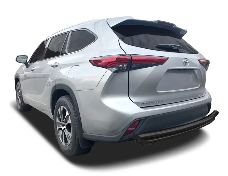 Rear Double Layer Bumper Guard (Dl15) Fits Toyota Highlander 2020-2025 In Stainless Steel 1