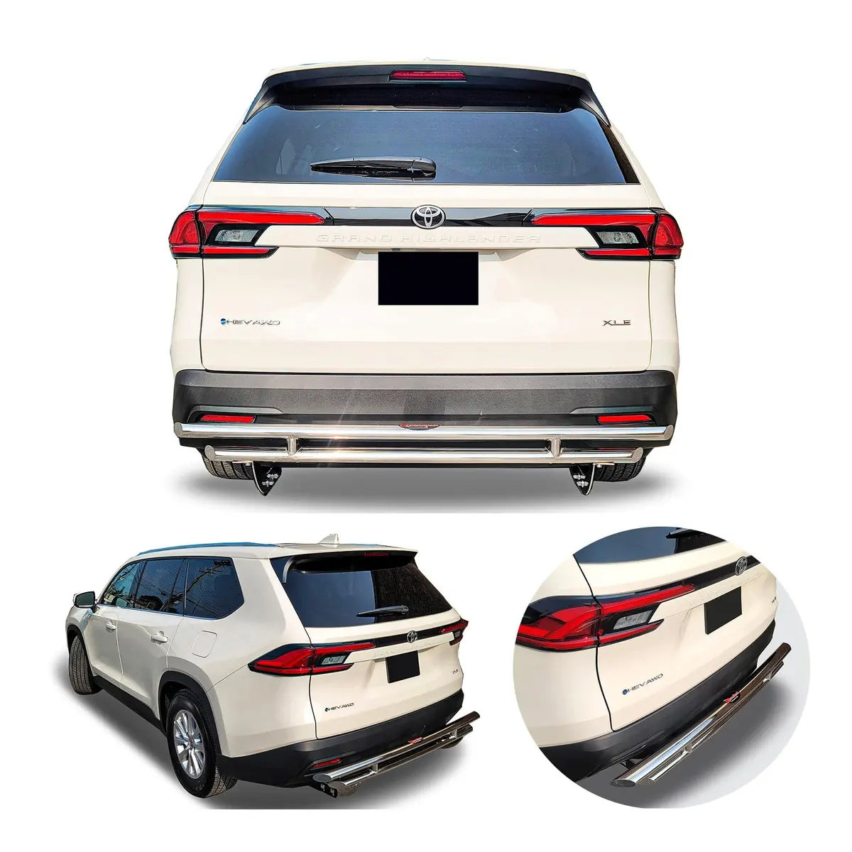 Rear Double Layer (Dl15) Bumper Guard Fits Toyota Grand Highlander 2024-2025 1