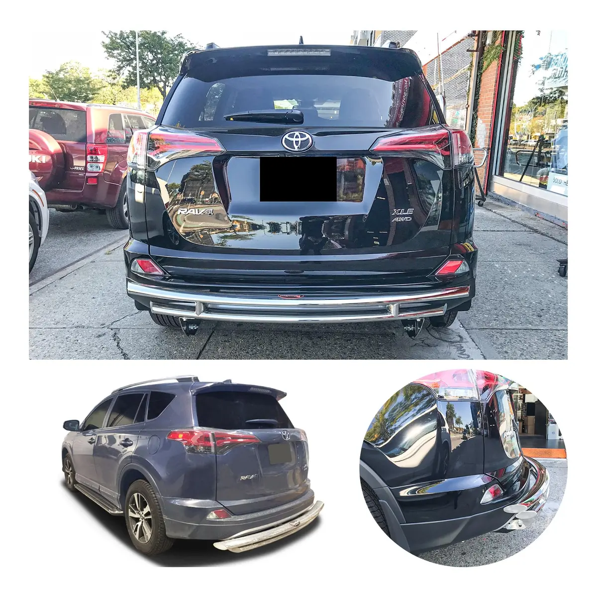 Rear Double Layer (Dl13) Bumper Guard Fits Toyota Rav4 2016-2018 1