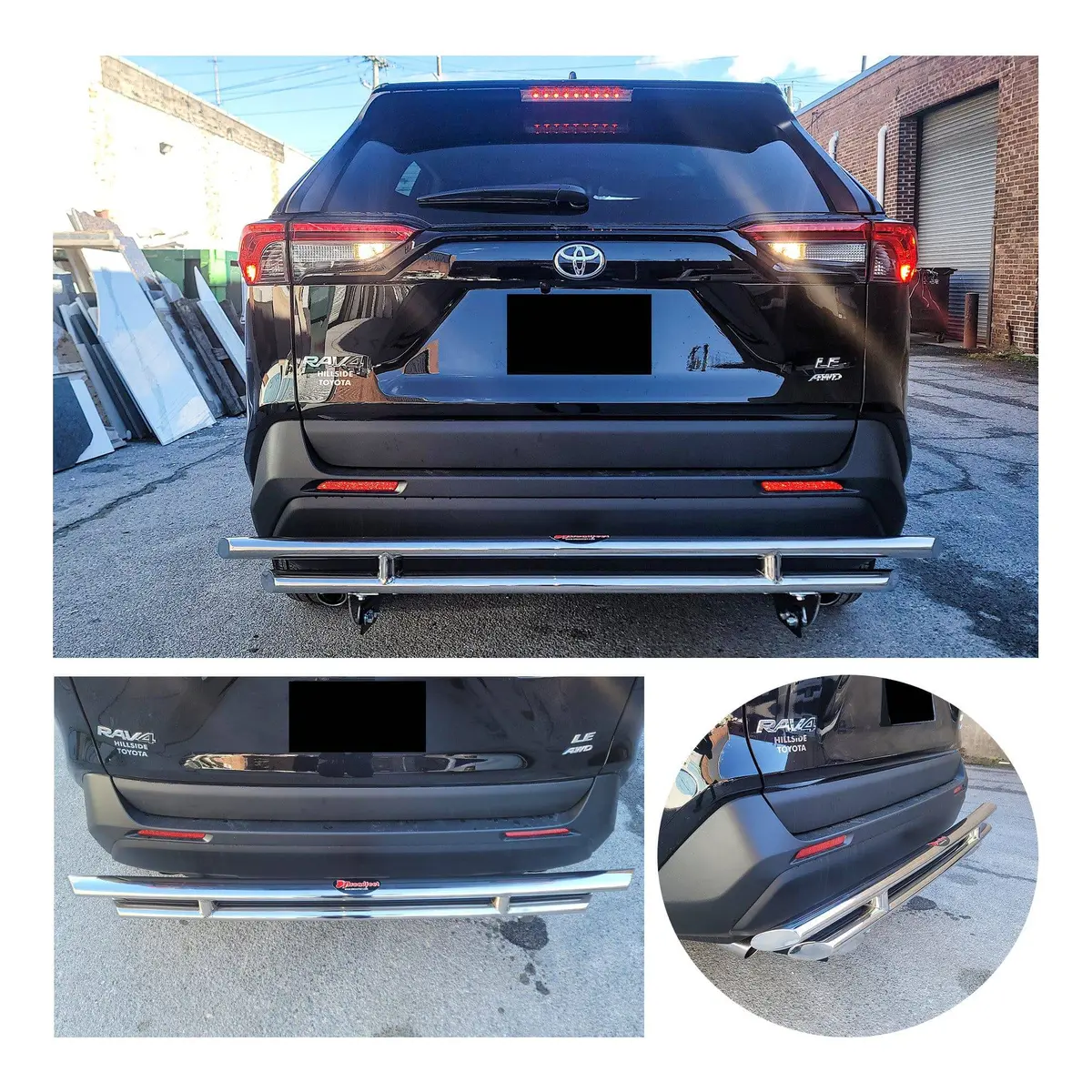 Rear Double Layer (Dl15) Bumper Guard Fits Toyota Rav4 2019-2025 1