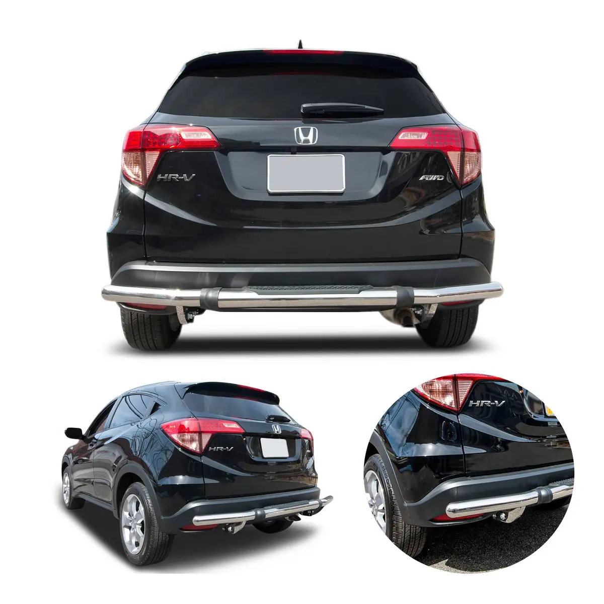 Rear Pintle Style (Ptl660) Single Pipe Bumper Guard Fits Honda Hr-V 2016-2018 1
