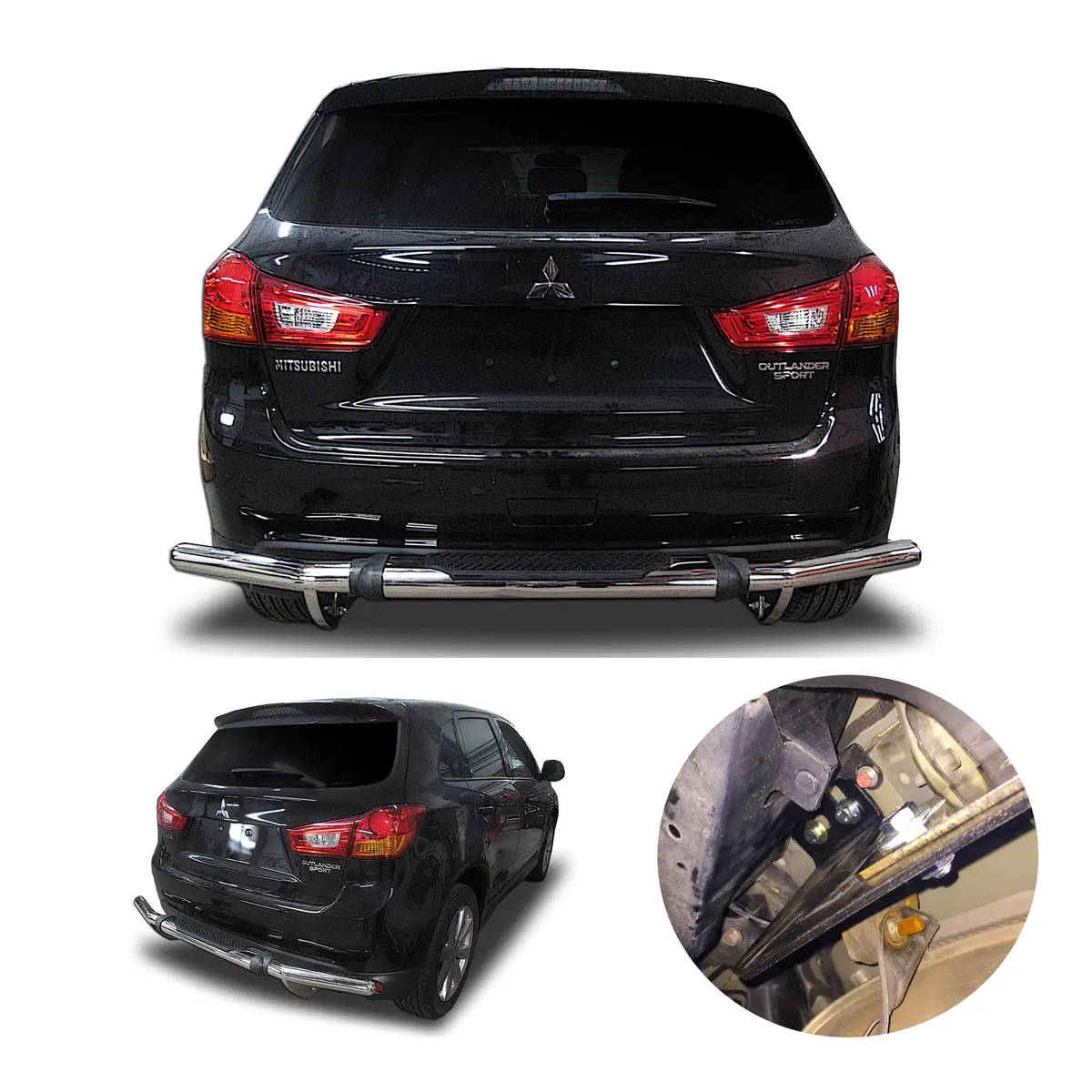 Rear Pintle Style (Ptl1) Single Pipe Bumper Guard Fits Mitsubishi Outlander Sport 2011-2021 1