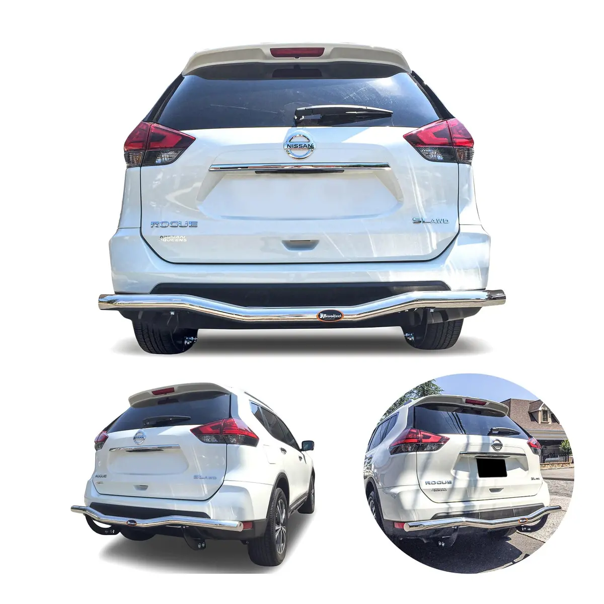 Rear Single Pipe (Rs542) Bumper Guard Fits Nissan Rogue 2014-2020 1