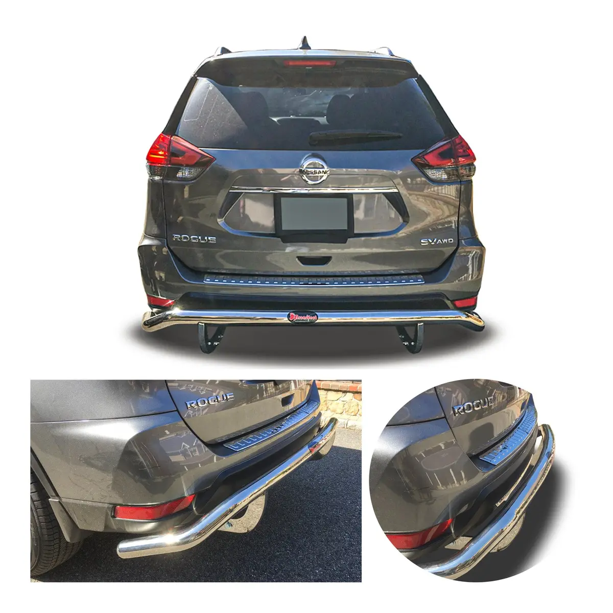 Rear Single Pipe (Rs282) Bumper Guard Fits Nissan Rogue 2014-2020 1