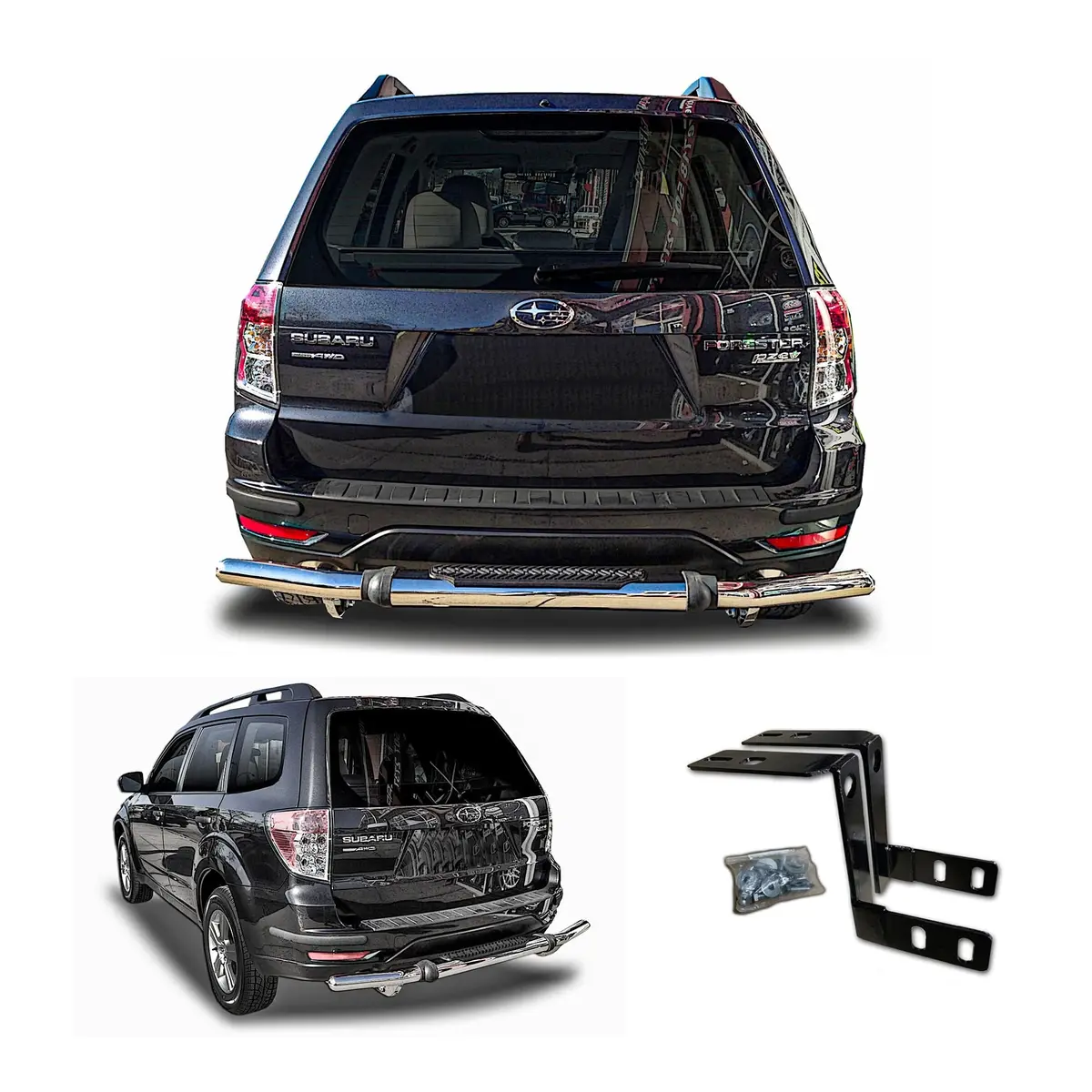 Rear Pintle Style (Ptl660) Single Pipe Bumper Guard Fits Subaru Ascent 2014-2018 1