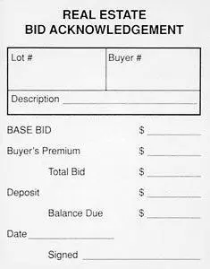 Real Estate Bid Form, 2-Part (250/Pack) 1