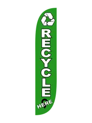 Recycle Here Feather Flag Green 1