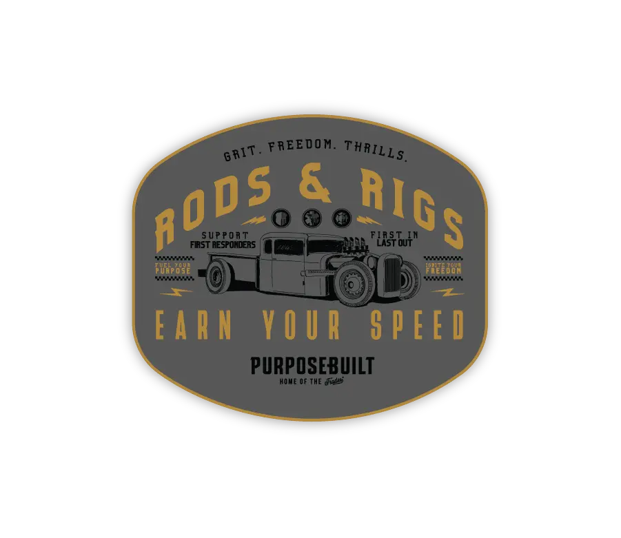 Rods And Rigs Earn Your Speed Sticker 3In 1