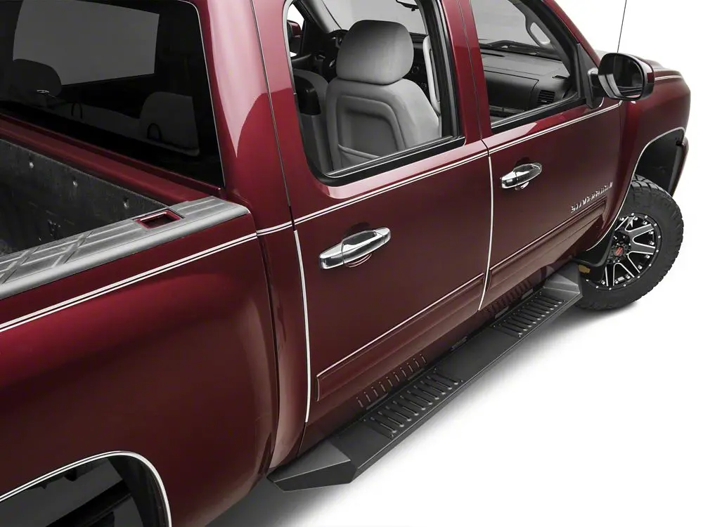 Barricade Hd Steel Running Boards; Black (07-13 Silverado 1500 Crew Cab) 2