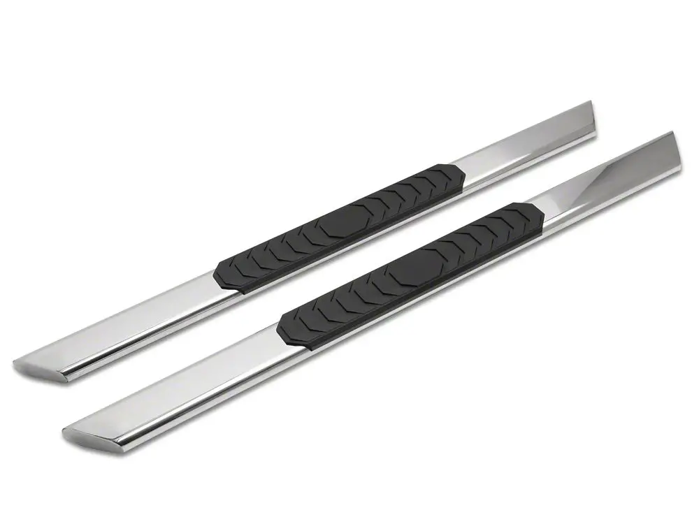 Barricade 4-Inch Flat Oval Running Boards; Stainless Steel (99-06 Silverado 1500 Regular Cab) 2