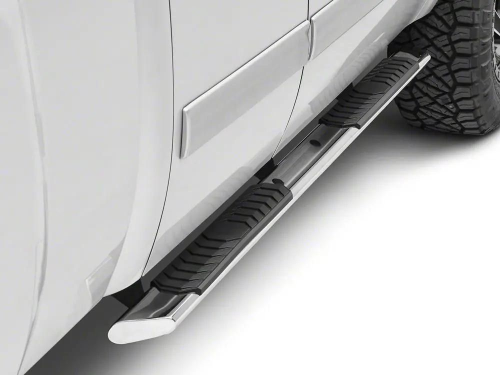 Barricade 4-Inch Flat Oval Stainless Steel Running Boards – 2007–2013 Silverado 1500 Extended Cab