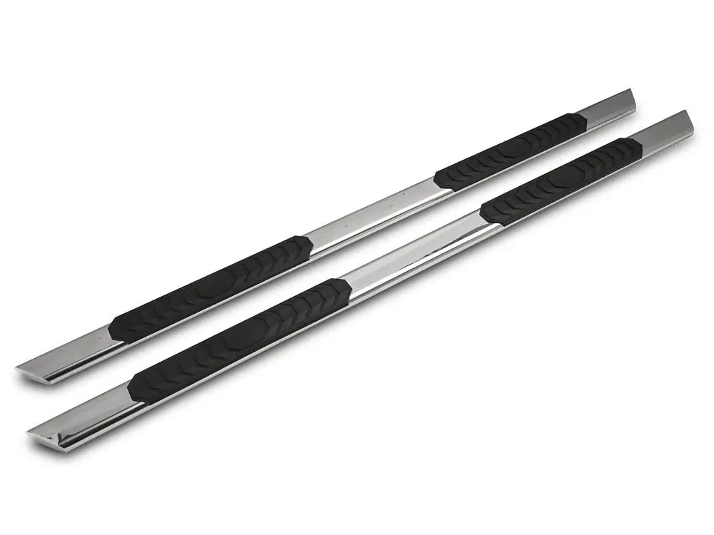 Barricade 4-Inch Flat Oval Stainless Steel Running Boards – 2007–2013 Silverado 1500 Crew Cab