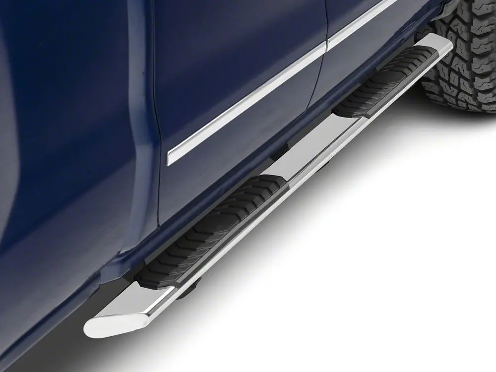 Barricade 4-Inch Flat Oval Stainless Steel Running Boards – 2014–2018 Silverado 1500 Double Cab