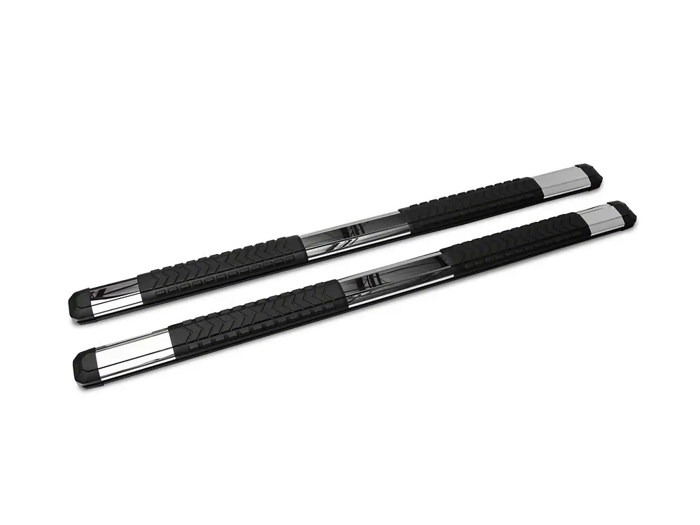 Barricade Saber 5-Inch Aluminum Side Steps with Stainless Steel Cover Plates – 2020–2025 Silverado 2500 HD Crew Cab