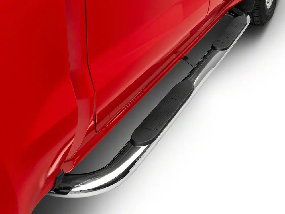 Barricade 4-Inch Oval Bent-End Stainless Steel Side Steps – 2019–2025 Chevrolet Silverado 1500 Crew Cab