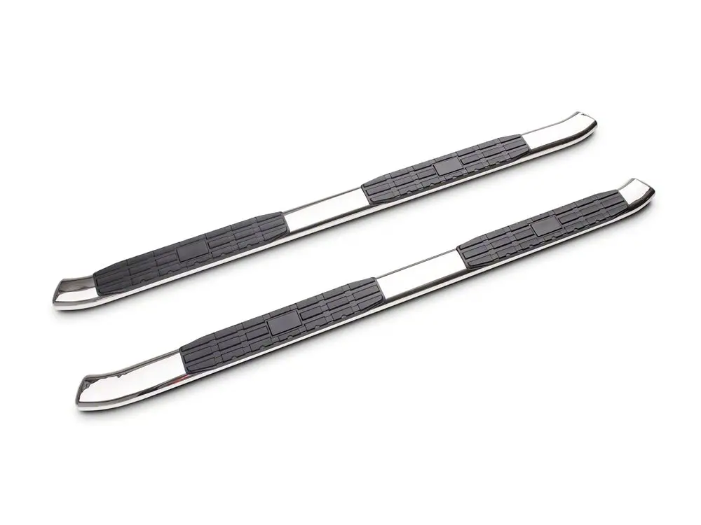 Barricade 5-Inch Oval Stainless Steel Side Step Bars with Bent Ends for 2019–2025 Silverado 1500 Double Cab