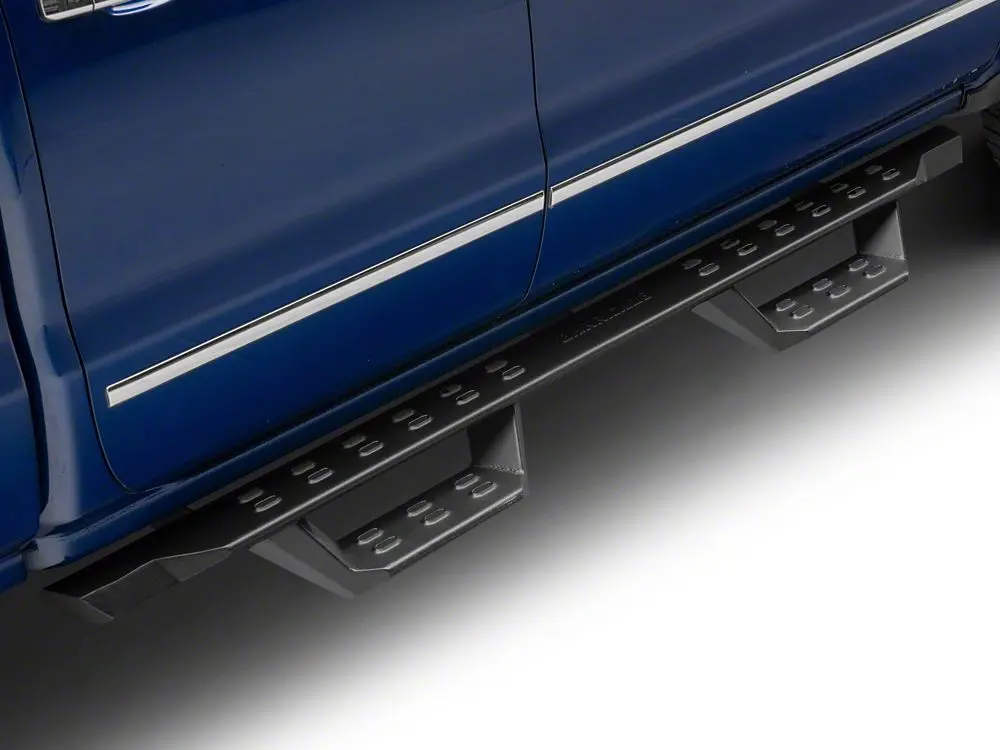 Barricade HD Overland Drop Step Bars – Textured Black, Fit for 2007–2018 Silverado 1500 Extended/Double Cab