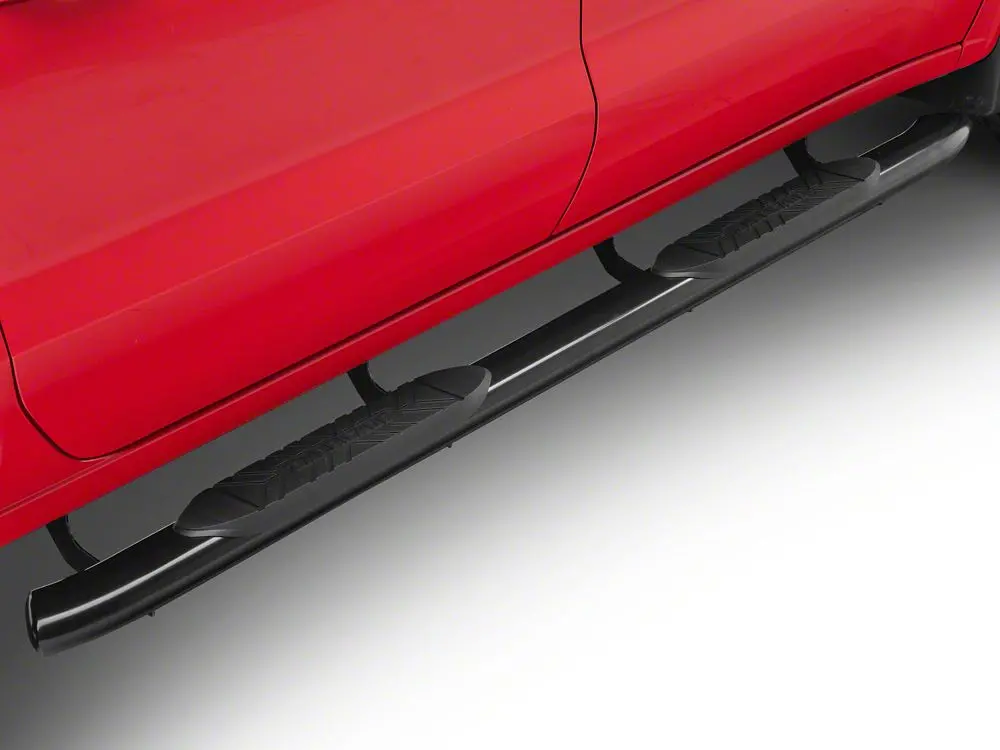Barricade E-Series 5-Inch Oval Bent-End Side Steps – Matte Black, Body-Mounted for 2019–2025 Silverado 1500 Crew Cab