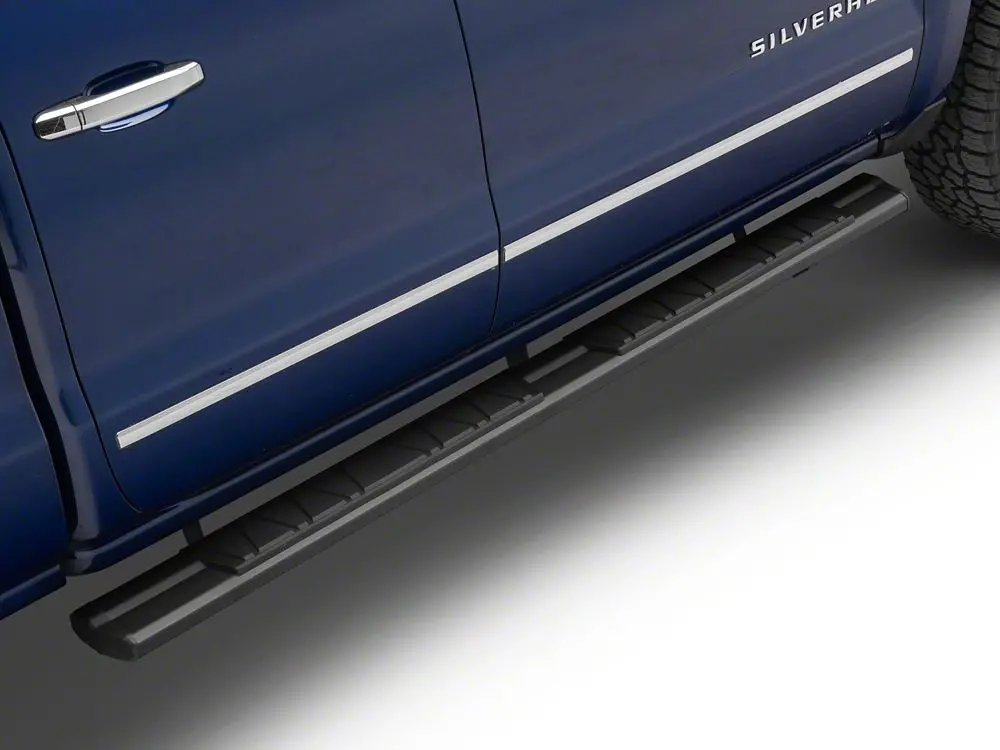 Barricade 6-Inch Running Boards – Textured Black – For 2007–2018 Silverado 1500 Extended/Double Cab