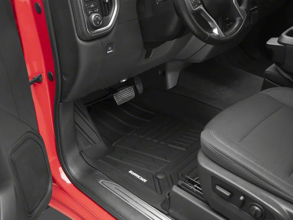 Barricade All-Weather Custom Floor Liners – Front & Rear, Black – Fits 2019–2025 Chevrolet Silverado 1500 Crew Cab