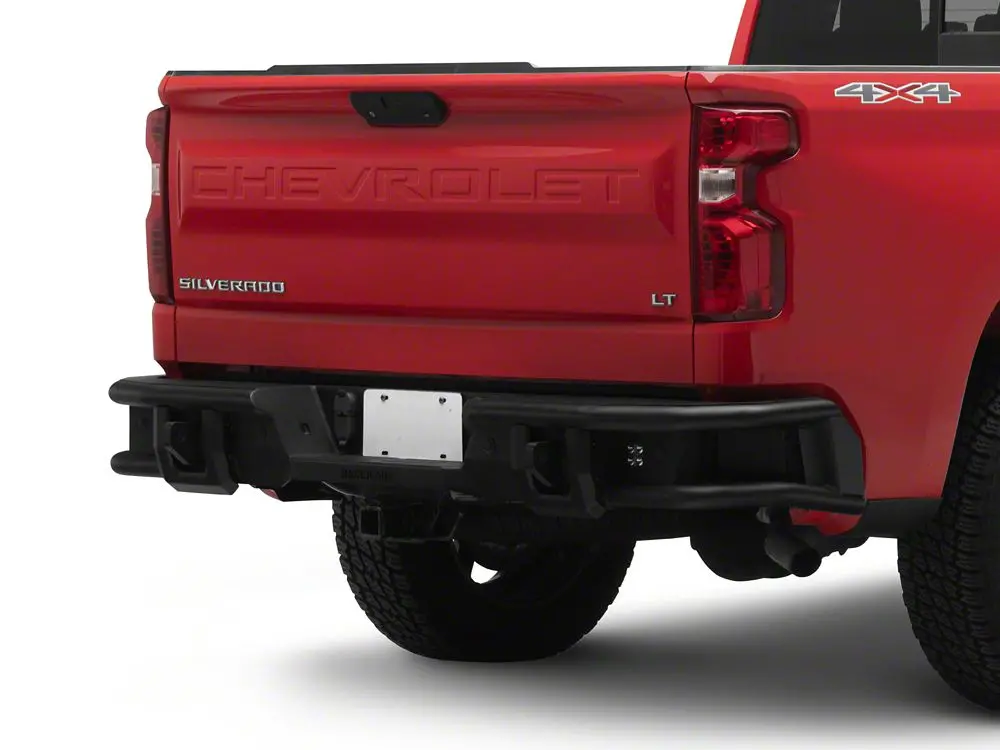 Barricade HD4 Tubular Rear Bumper with Integrated LED Fog Lights for 2019–2026 Chevrolet Silverado 1500