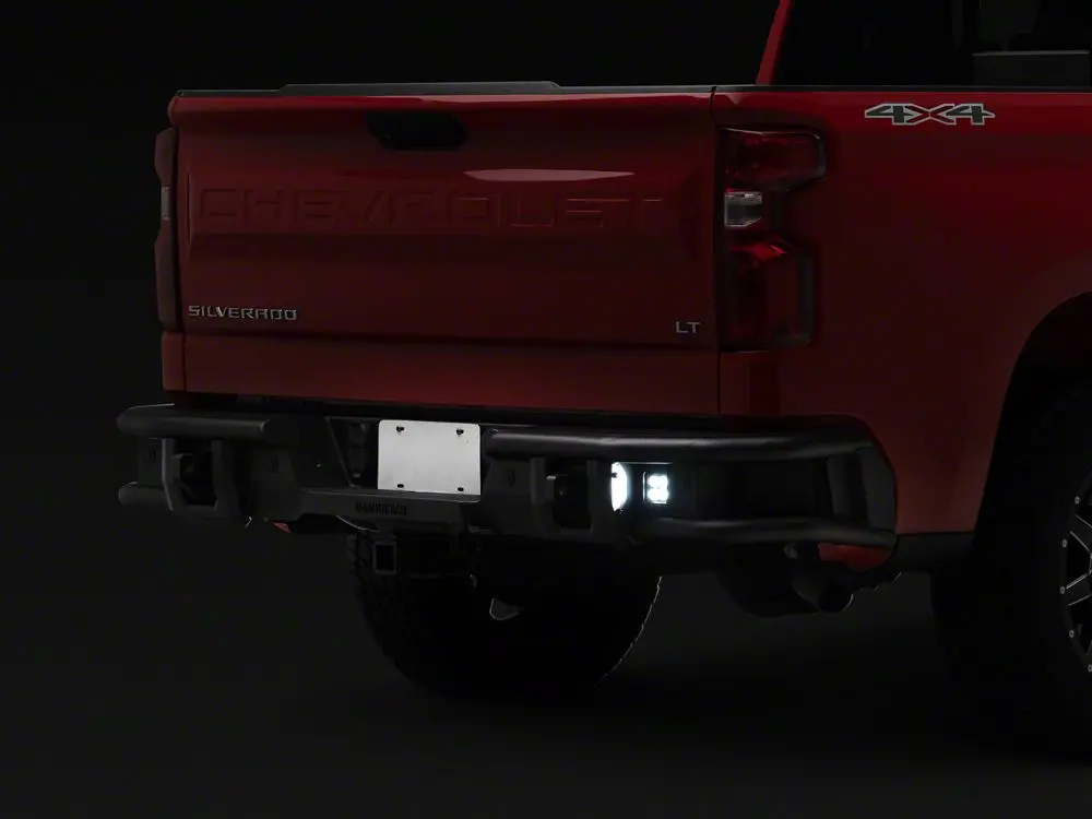 Barricade Hd4 Tubular Rear Bumper With Led Fog Lights (19-26 Silverado 1500) 2