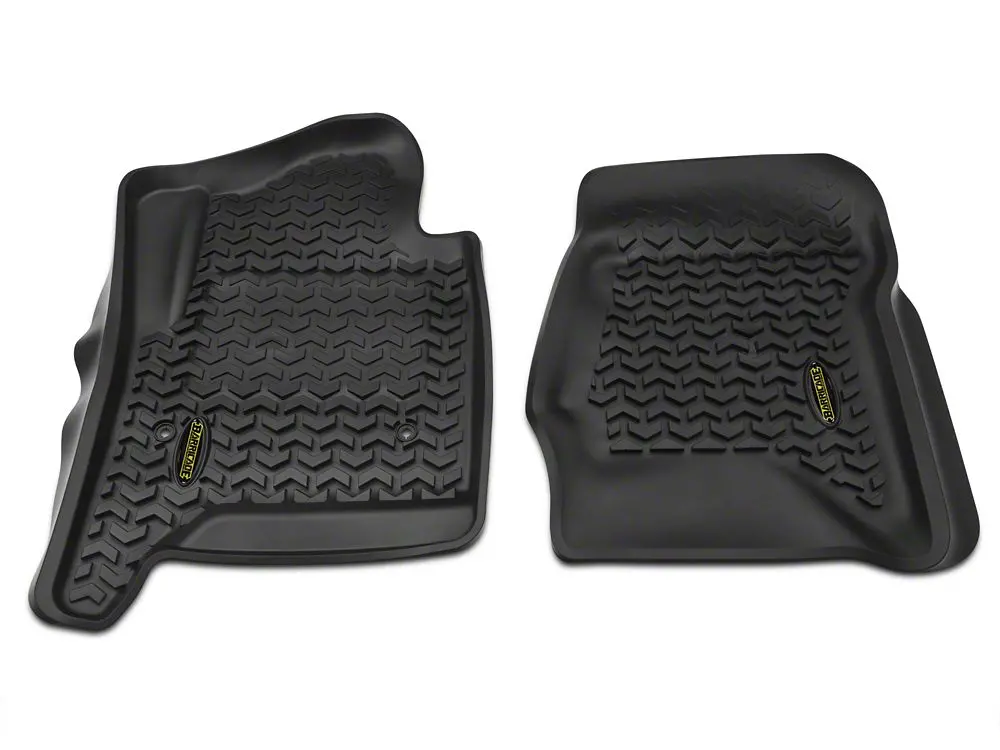 Barricade Black Front Floor Mats for 2014–2018 GMC Sierra 1500 All Cab Styles